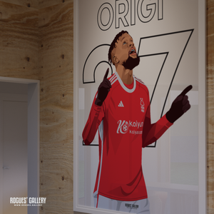Divock Origi signed Nottingham Forest poster memorabilia striker 27