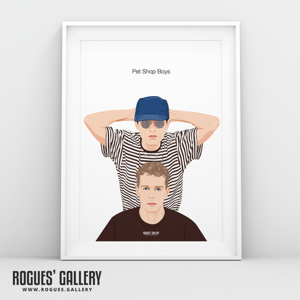 Pet Shop Boys Tennant Lowe pop music retro portrait A3 print Paninaro 