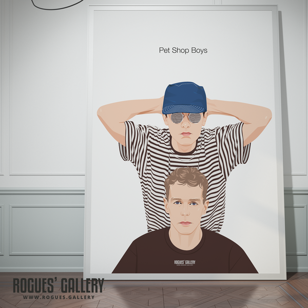 Pet Shop Boys Tennant Lowe pop music retro portrait A0 print Paninaro 