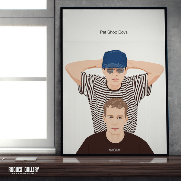 Pet Shop Boys Tennant Lowe pop music retro portrait A2 print Paninaro 