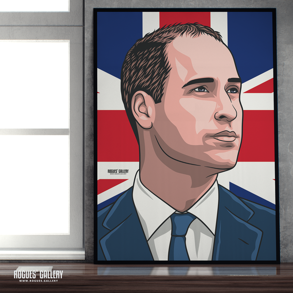 William HRH The Prince of Wales modern portrait A2 print union flag