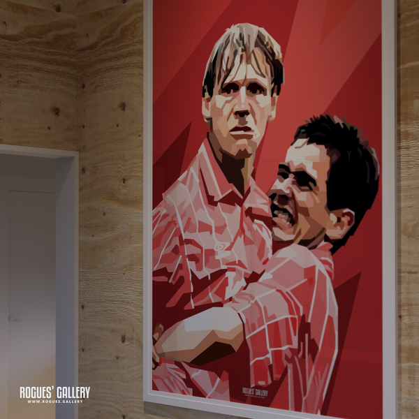 Psycho & The Number 9 - Stuart Pearce & Nigel Clough - Nottingham Forest - A0, A1, A2 or A3 Prints