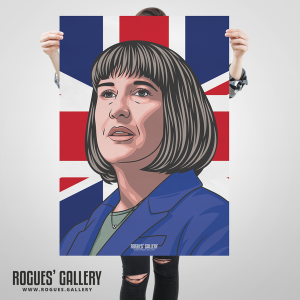 Rachel Reeves portrait Union Jack poster Labour chancellor 