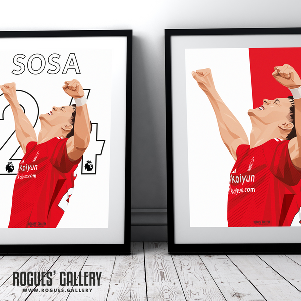 Ramon Sosa Nottingham Forest memorabilia framed prints