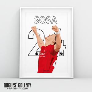 Ramon Sosa Nottingham Forest winger 24 A3 print Argentine