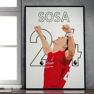 Ramon Sosa Nottingham Forest winger 24 A2 print Argentine