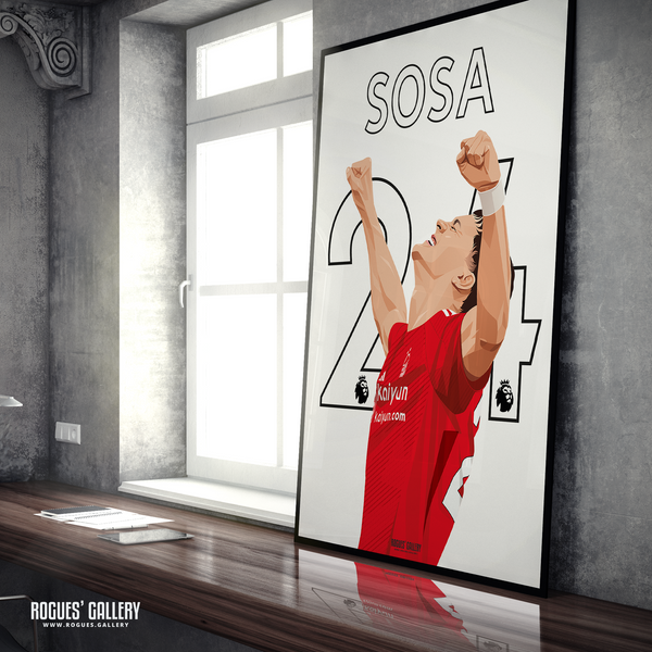 Ramon Sosa Nottingham Forest winger 24 A1 print Argentine