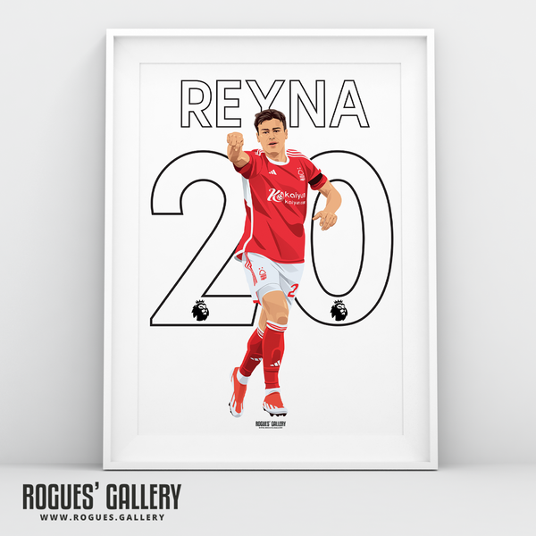 Gio Reyna Nottingham Forest 20 a3 print Dortmund USA