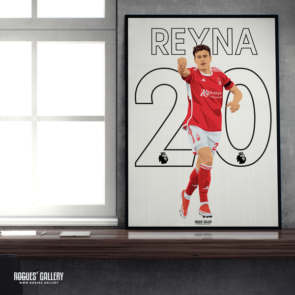 Gio Reyna Nottingham Forest 20 a2 print Dortmund USA