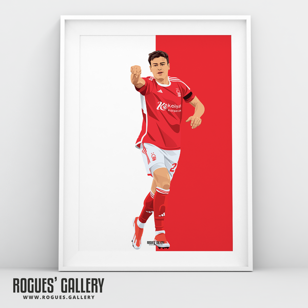 Gio Reyna Nottingham Forest a3 print Dortmund USA