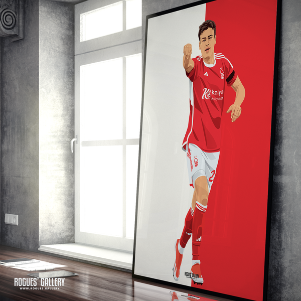 Gio Reyna Nottingham Forest a1 print Dortmund USA