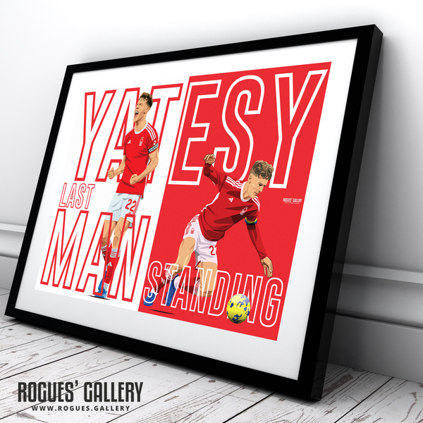 Ryan Yates Nottingham Forest A2 print modern art midfield captain last man standing