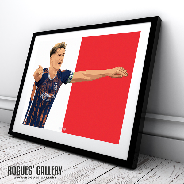 Ryan Yates Nottingham Forest goal A2 print in the trent