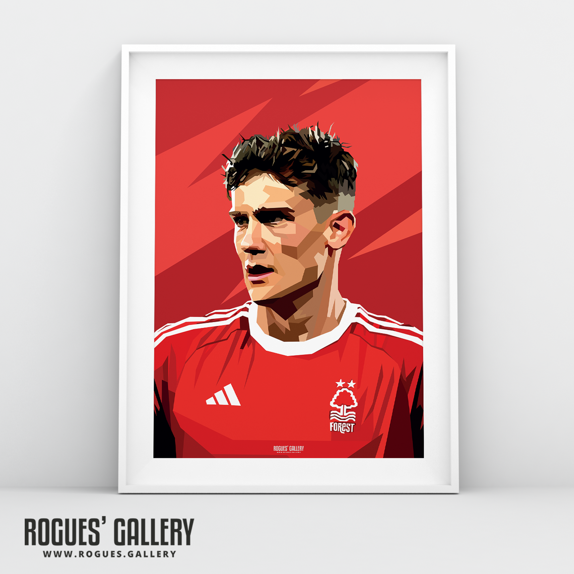 Ryan Yates Nottingham Forest A3 print modern art midfield