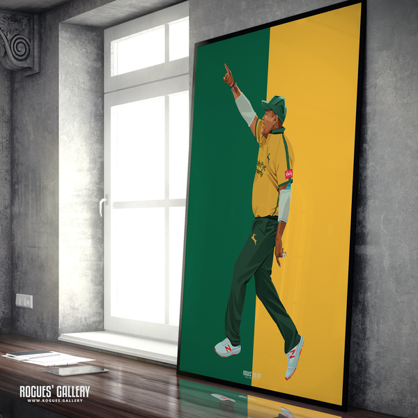 Samit Patel Notts Outlaw cricket all rounder spin bowling A1 print
