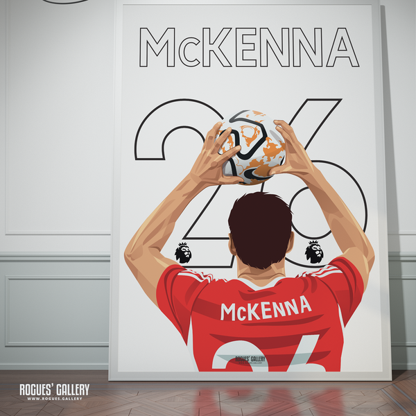 Scott McKenna Nottingham Forest defender 26 signed poster Scottish