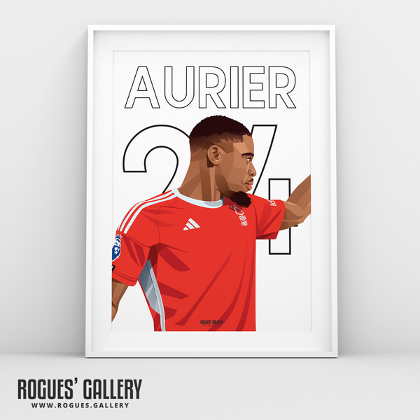 Serge Aurier Nottingham Forest full back AFCON winner 24 A3 print