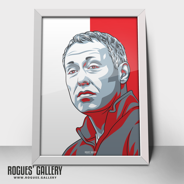 Steve Cooper Nottingham Forest head coach A2 print portrait 