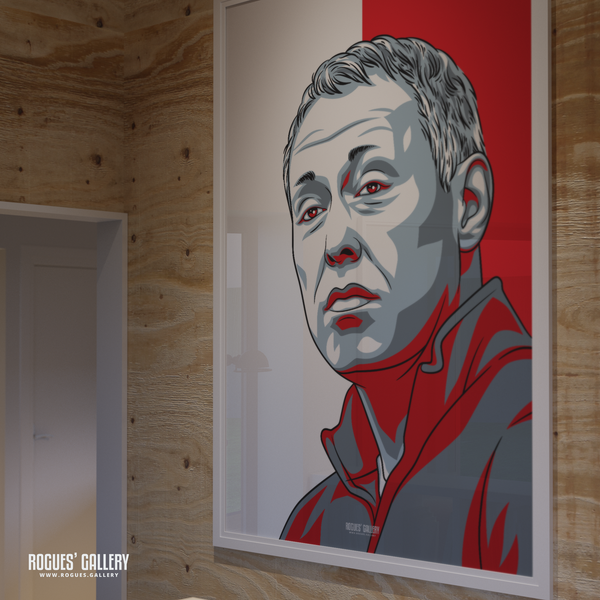 Steve Cooper signed Nottingham Forest memorabilia head boss poster