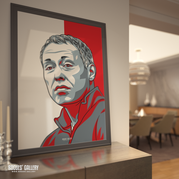 Steve Cooper Nottingham Forest head coach A0 print portrait 