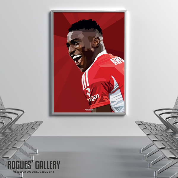 Taiwo Awoniyi Nottingham Forest striker goals A0 print modern art