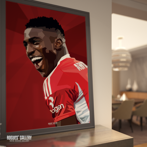 Taiwo Awoniyi Nottingham Forest striker goals poster modern art