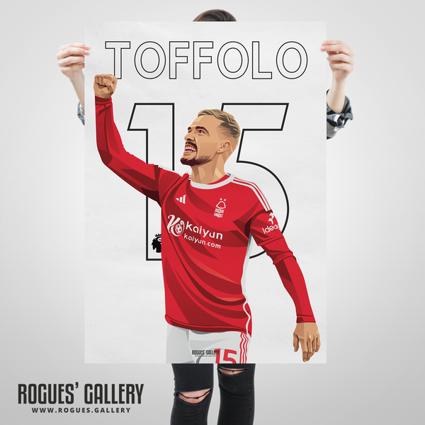Harry Toffolo Nottingham Forest 15 signed poster 