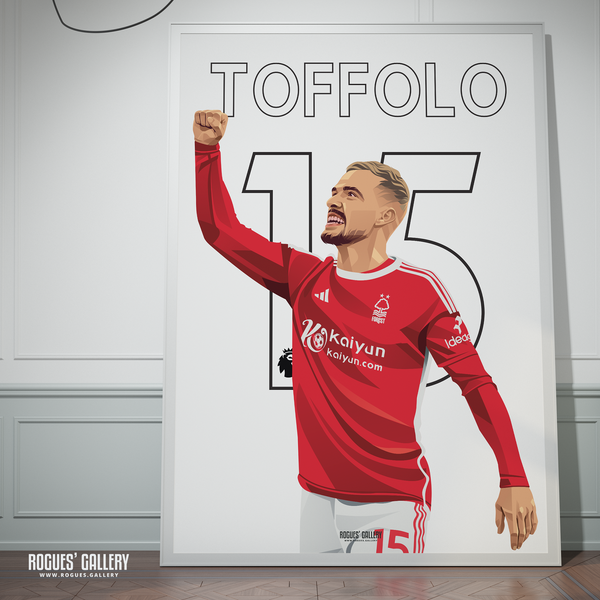 Harry Toffolo Nottingham Forest squad memorabilia 15 poster defender