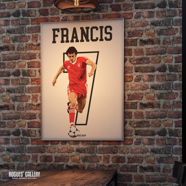 Signed Trevor Francis Nottingham Forest Greatest Ever rare poster Million pound European Cup scorer