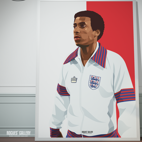 Viv Anderson first black England Nottingham Forest right back A0 print red Wembley