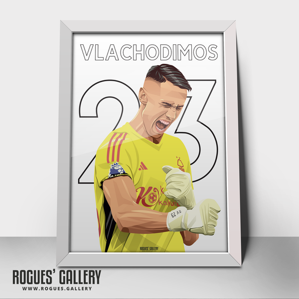 Odysseas Vlachodimos - Nottingham Forest - A0, A1, A2 or A3 Name & Number Prints