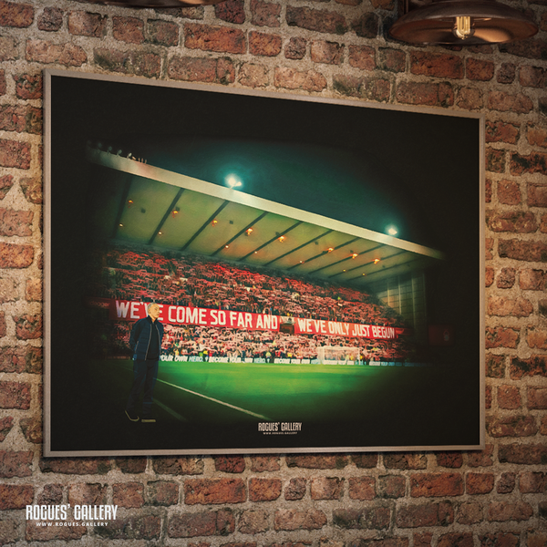 Trent End Stand City Ground Nottingham Forest signed memorabilia poster Steve Cooper black