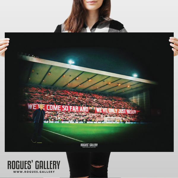 Trent End Stand City Ground Begun Nottingham Forest signed memorabilia poster Steve Cooper black