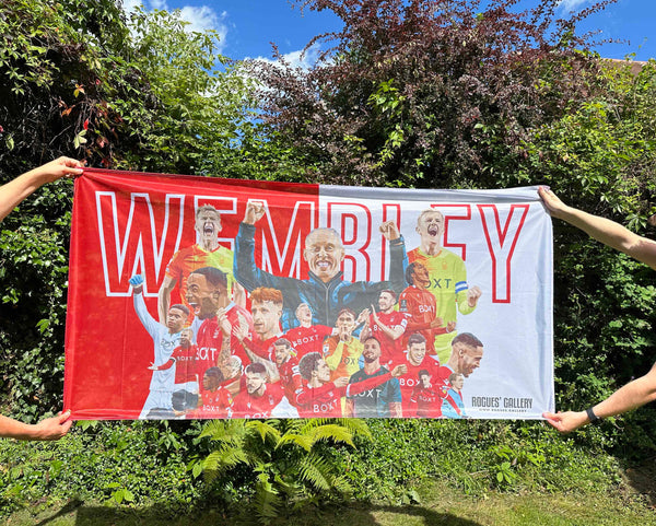 Wembley - Nottingham Forest Promotion Souvenir - Ultimate High Quality Fan Flag
