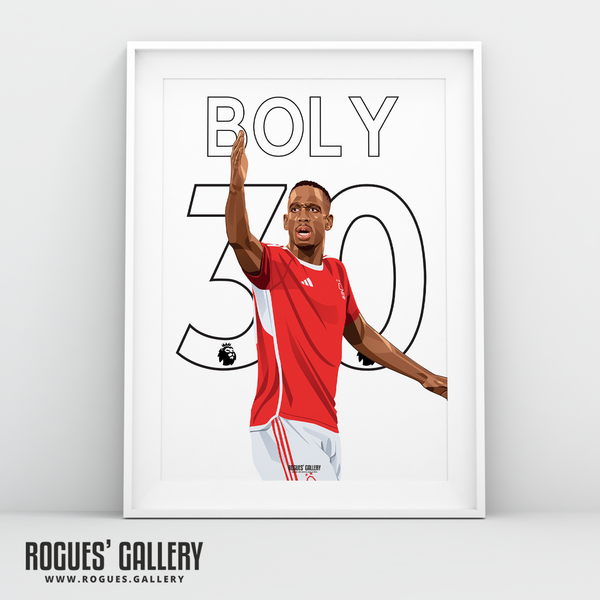 Willy Boly Nottingham Forest 30 A3 print