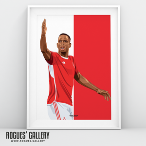 Willy Boly Nottingham Forest A3 print