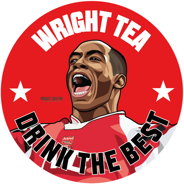 Ian Wright tea beer mat Arsenal AFC legend striker Wrighty