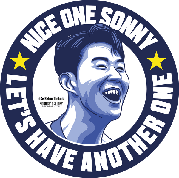 Son Heung-min Nice One Sonny Sticker Tottenham Hotspur Spurs Korean beer mats #GetBehindTheLads