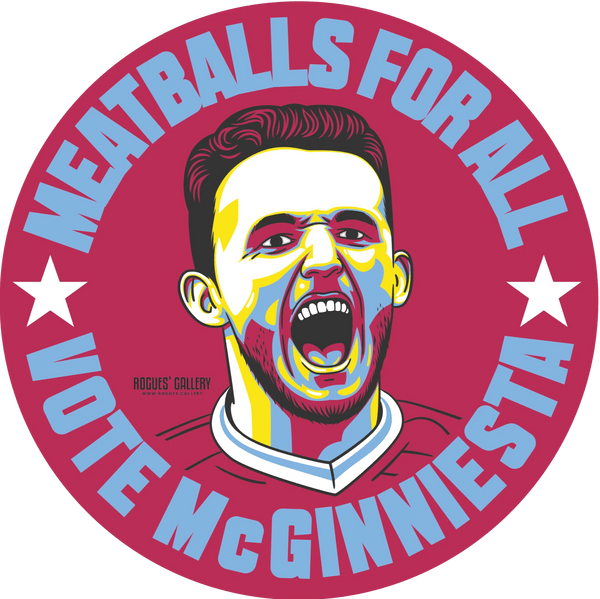 John McGinn Aston Villa Vote beer mats #GetBehindTheLads