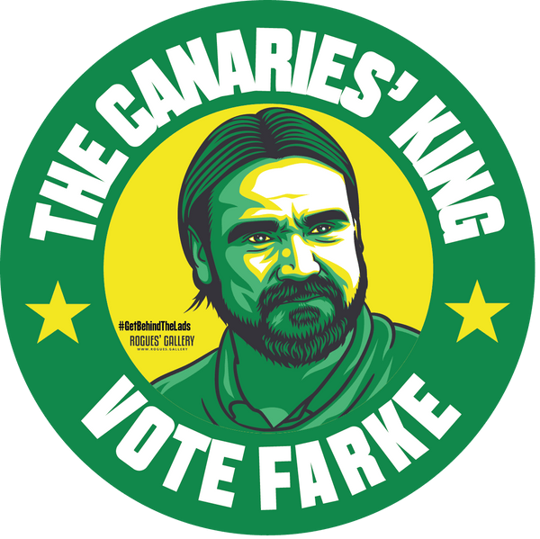 Daniel Farke Norwich City manager boss Canaries NCFC promotion stickers