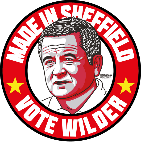 Chris Wilder Sheffield United Boss Manager Blades campaign stickers #GetBehindTheLads Made In Sheffield SUFC