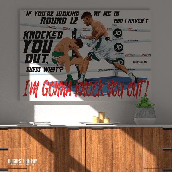 Leigh Wood Nottingham memorabilia rare Boxing World Champion quote poster