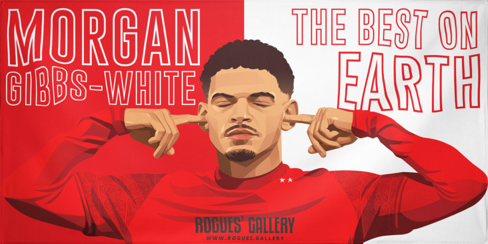 Morgan Gibbs-White Nottingham Forest fan flag