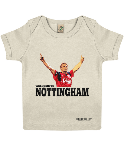 Stuart Pearce Psycho Nottingham Forest Welcome to Nottingham Baby Grow