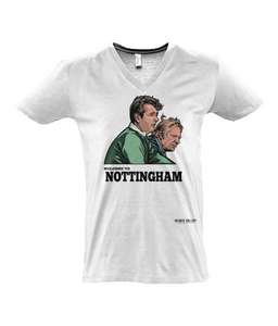 Clough & Taylor 'Welcome to Nottingham' V-Neck T-Shirt