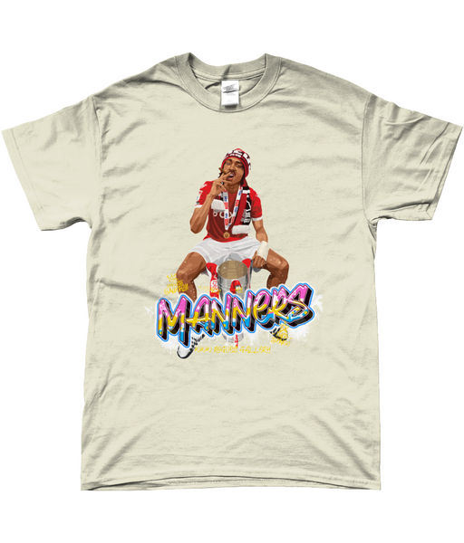 Djed Spence Where's my manners Warnock tweet Nottingham Forest natural T-shirt Promotion Wembley