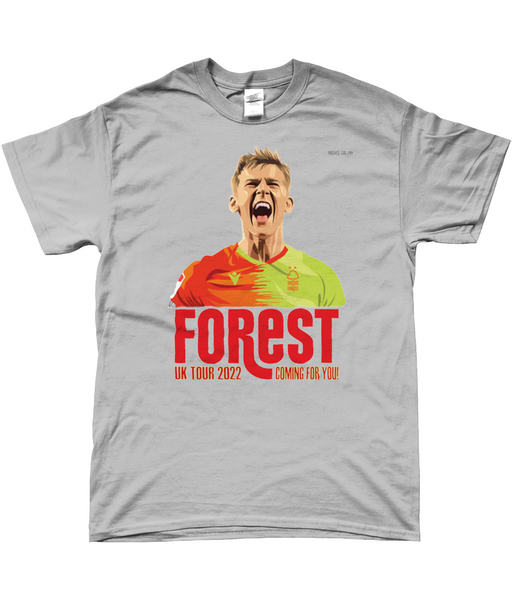 Ryan Yates grey t-shirt Nottingham Forest UK tour