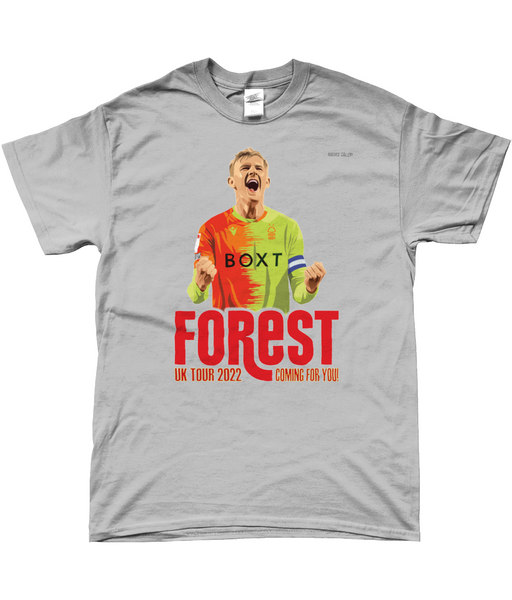 Joe Worrall grey t-shirt Nottingham Forest defender 