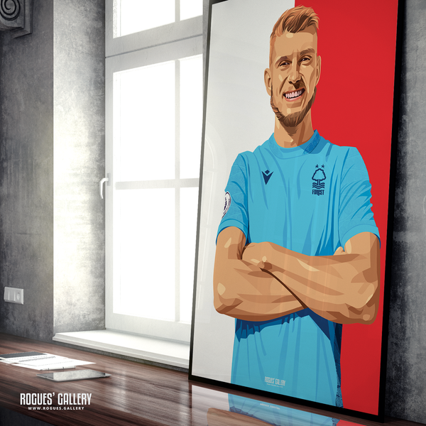 Adnan Kanuric Nottingham Forest A1 red white print