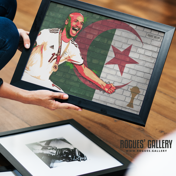 Adlene Guedioura Algeria AFCON winners 2019 custom art